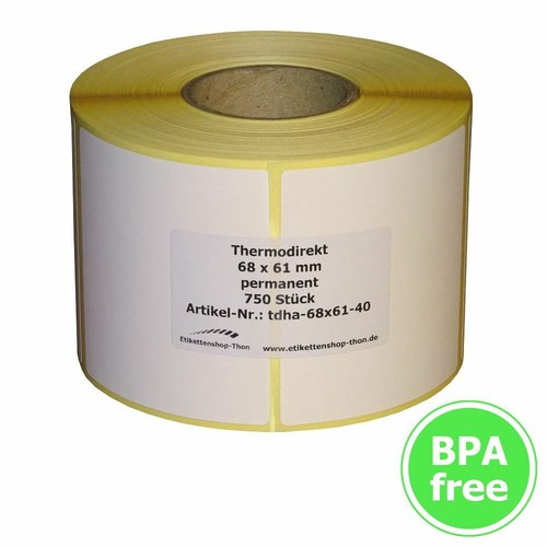 Thermoetiketten auf rolle 68 - thermoetiketten,