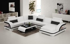 Ledersofa Couch Wohnlandschaft