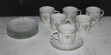 Altes jugendstil Porzellan Kaffeeservice 6 Personen Tassen Untertassen um 1915
