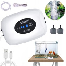 NEU! 4800mAh Aquarium Luftpumpe Akku Sauerstoffpumpe Leise Pumpe Home & Aquarium