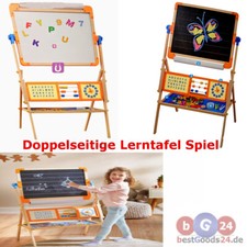 Kinder Lerntafel Playtive Holz doppelseitig Lernuhr Magnettafel Kreide
