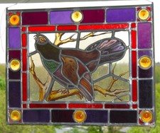 Bleiverglasung, Glasbild, Fensterbild, Auerhuhn, Vogel, Relief, Bild, Tiffany