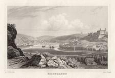 Eichstätt Obb. Original Stahlstich Poppel 1843