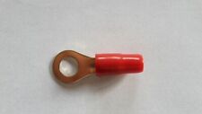 4 Stück Ringkabelschuh, vergoldet, 10mm², 8,4mm Loch, rote Isolierung, unbenutzt