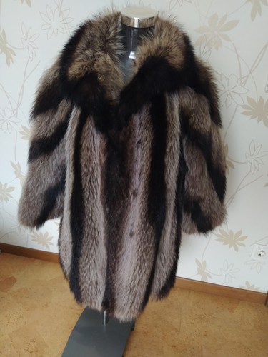 Waschbär pelzjacke - waschbär,