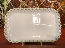 HAVILAND Limoges TORSE Trefle Vert / Kleeblatt , edle Platte / Unterplatte 25cm