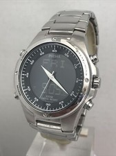 Pulsar Herren Dual Time Digital Analog Edelstahl Armband Uhr PM7009X1