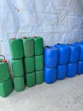 Kanister 30 Liter Blau wurden als Gewichte verwendet