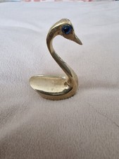 Schwan Bronze ca. 63g massiv Messing Tier Figur alt, vintage.