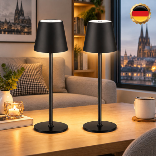 Akku led tischleuchte 2er - led,