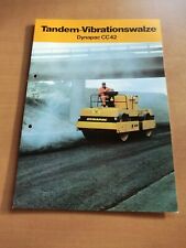 Prospekt Tandem-Vibrationswalze Dynapac CC42 Ausgabe 1983