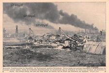Brennende Naptha-Gruben in Boryslaw - 1WK Militär - 1915 ~16x11cm