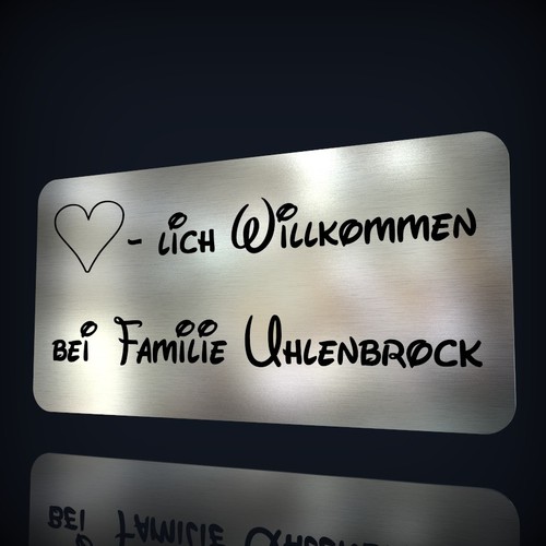 Edelstahl türschild - edelstahl,