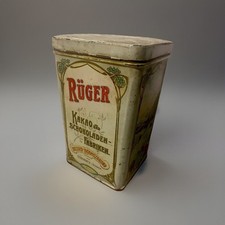 Blechdose Alt Antik Otto Rüger Hansi Cacao um 1910  Schokolade Dresden Reklame