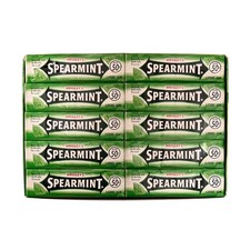 Wrigley's Spearmint Kaugummi, 10 Packungen (10 x 5 Streifen = 50 Stück)