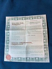 Rolex Zertifikat Garantie für Ein Serie Datejust Pearlmaster 80298