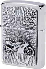 ZIPPO Bike Motorrad Emblem Chrome Gebürstet Feuerzeug neu in Box - 2000225