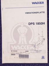 x 166 Wacker DPS 1850 H  Ersatzteilliste parts list Ersatzteilbuch
