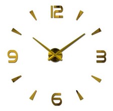 Wanduhr gold groß a177 - wanduhr,