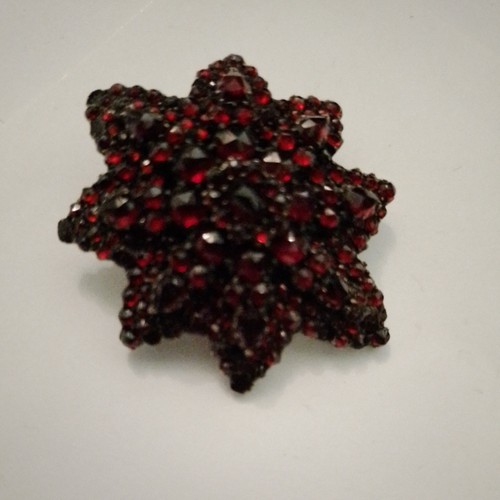 Antike granat brosche - granat,
