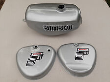 Tank Set S51 Enduro + Aufkleber für Simson Kraftstofftank Benzintank Silber