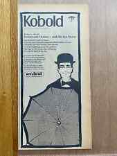 Kobold Taschenschirm Regenschirm Original 1965 Vintage Advert Werbung Reklame