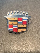 orig. Oldtimer Cadillac Plakette Schriftzug Emblem in chrome