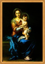 Madonna mit Kind Murillo Maria Christuskind Jesus Heilige Sankt LW H A2 0211