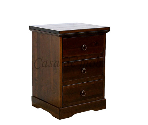 Massivholz nachtschrank braun - massivholz,