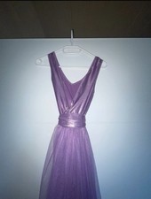 Helllila Glitzer Abendkleid