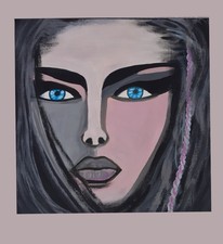 Acryl Bild Gemälde Frau