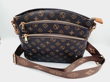 Damentasche braun beige Schultertasche Damen modische Tasche Sterne DHL