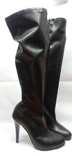 Latex gummi kniehohe Stiefel  VIELE FARBEN  Gr 38 - 47 RV, neu, 12 cm Absatz, PL
