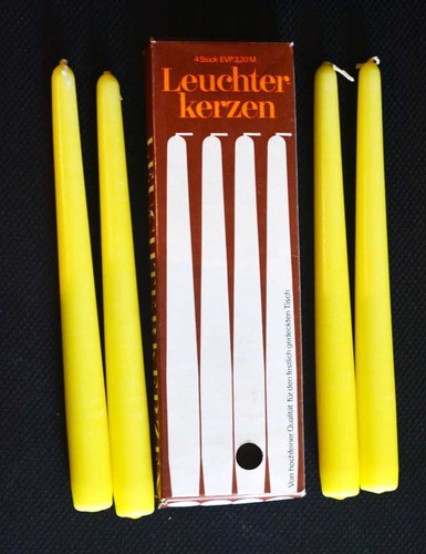 Leuchterkerzen gelb - leuchterkerzen,