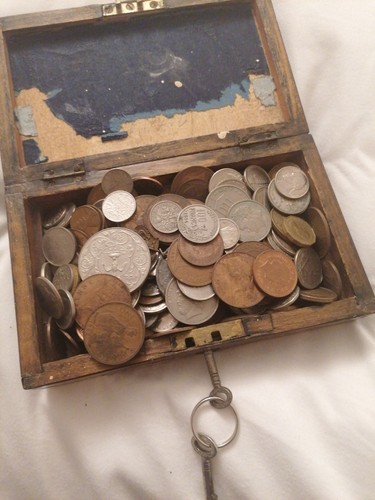 Kleine holzkiste mit - kleine,
