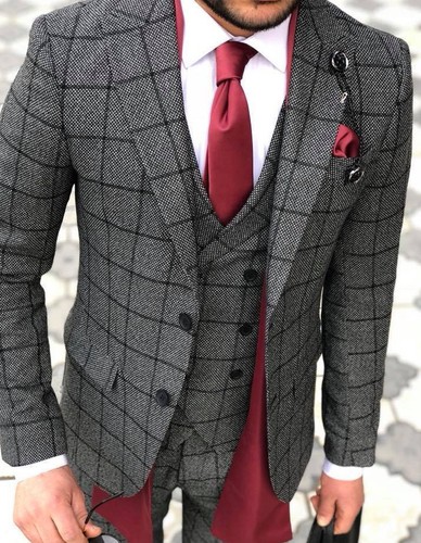 Designer business grau kariert - business,