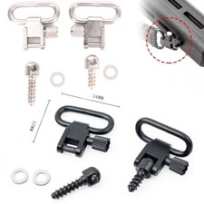 2Stk Riemenbügel Schnell Abnehmbare Wirbel Sling Swivels Schraube QD Gewehr Jagd