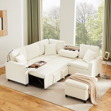 Chenille Ecksofa mit