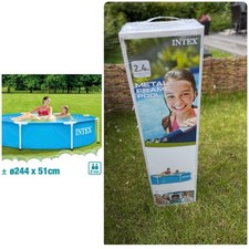 Intex Pool rund Metallrahmen Frame Pool Ø 244cm x 51cm 1820 Liter
