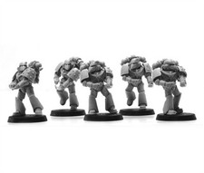 Warhammer 40K - Forgeworld - 5x Space Marines in Mk III „Beakie“ Armour - OOP