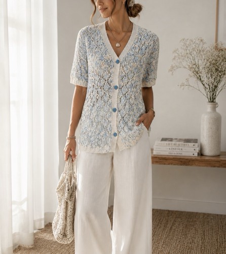 Romantische sommer strickweste - romantische, sommer-strickweste