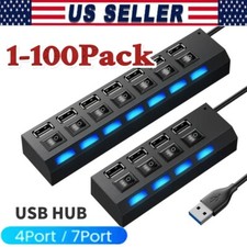 USB Hub 7 Port On/Off Switch