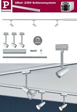 Paulmann URail Set Barelli Basis Chrom matt 3er Spot Set Gu10 ohne Leuchtmittel 