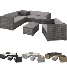 XXL Polyrattan Gartenmöbel Sitzgruppe Rattan Gartenset Lounge Sofa Tisch Box Set