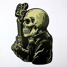 Biker Smoking Skull Gun