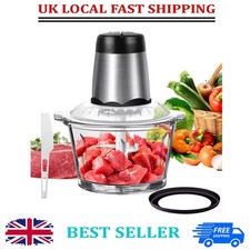 2L Elektrischer Fleischwolf Küchenmaschine Obst Mixer Gemüse Zerkleinerer Wurstmaschine