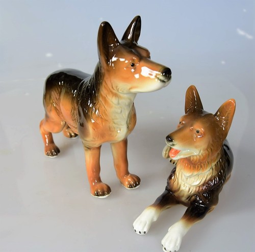 Zwei hunde porzellanfigur - hunde,