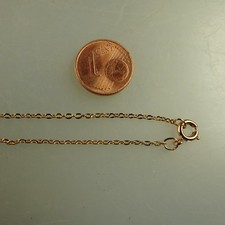 UNGETRAGEN = Feine Flachanker Kette Gold Double 1,8 mm 38 cm (41390)