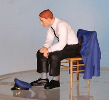 Preiser 45510, Spur G / Maßstab 1:22,5 (LGB)  DB Bahnbeamter, sitzend + Stuhl