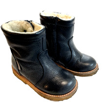 Angulus Winterstiefel für Kinder, Gr. 25, Lederstiefel, Lammfell gefüttert, Blau